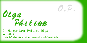 olga philipp business card